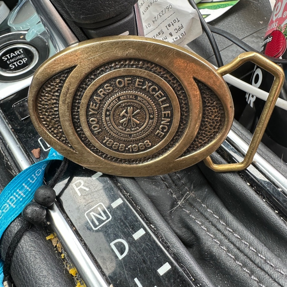 Brass belt buckle